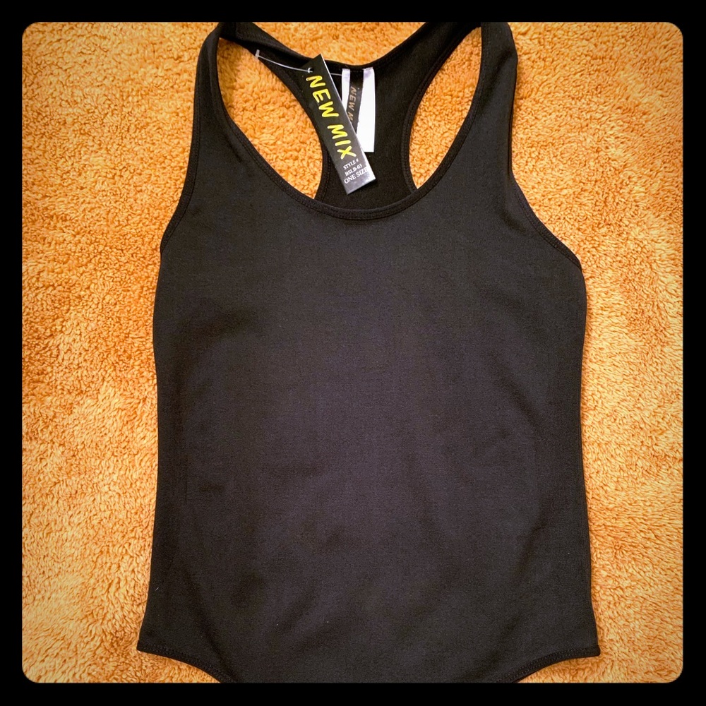 Black sleeveless top